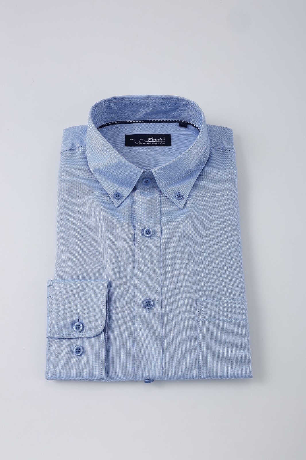 Men blue business shirt formal comfortable shirt
