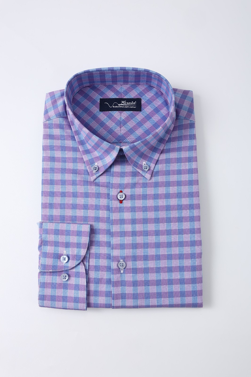 Men plaid formal versatile business shirt