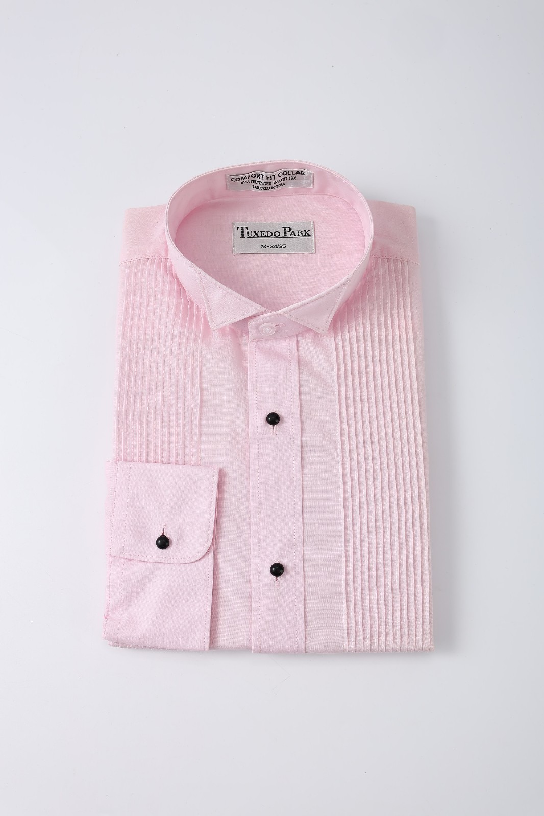 Men simple pink business formal long-sleeved shirt