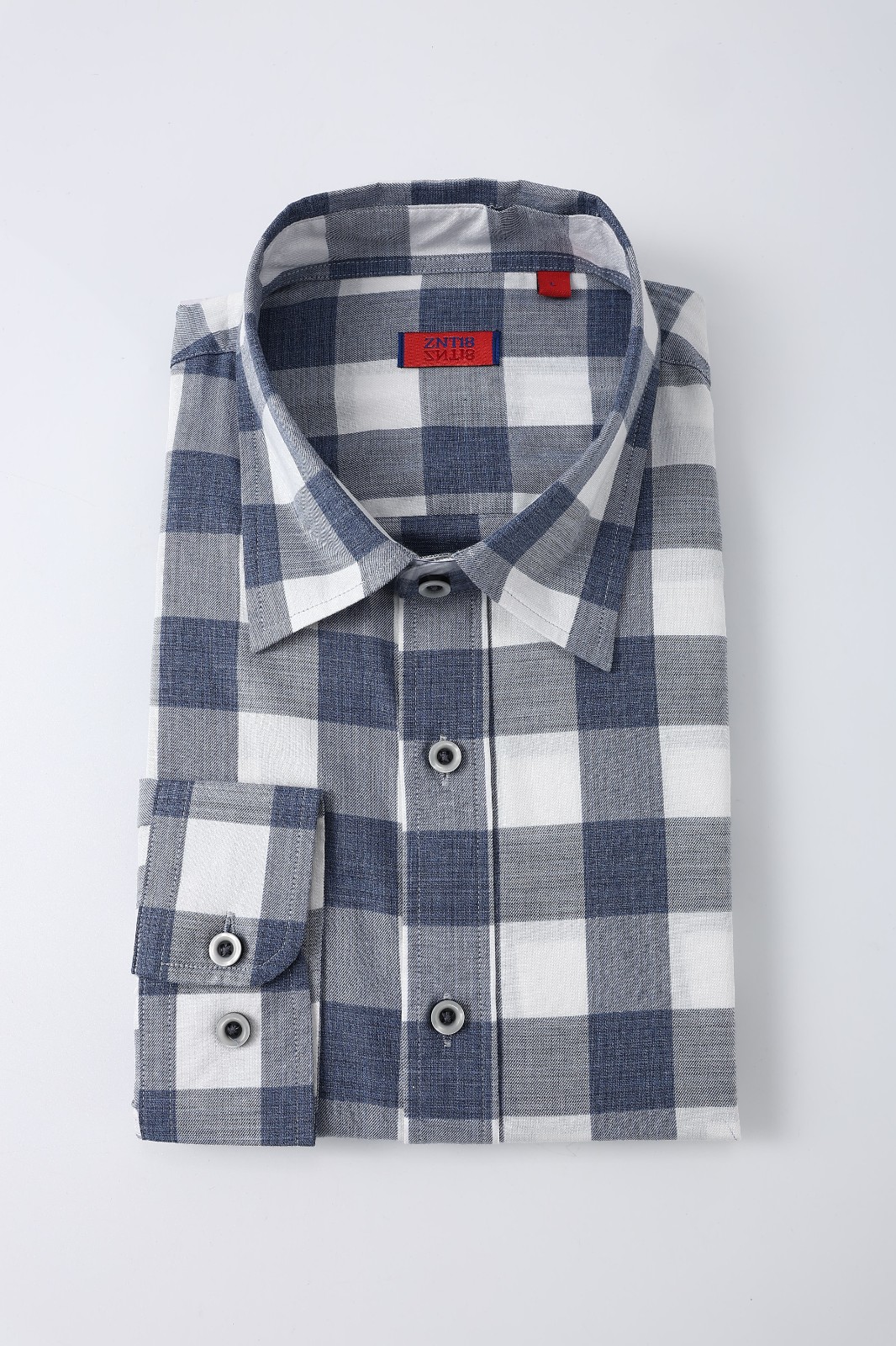 Men classic loose formal plaid shirt jacket