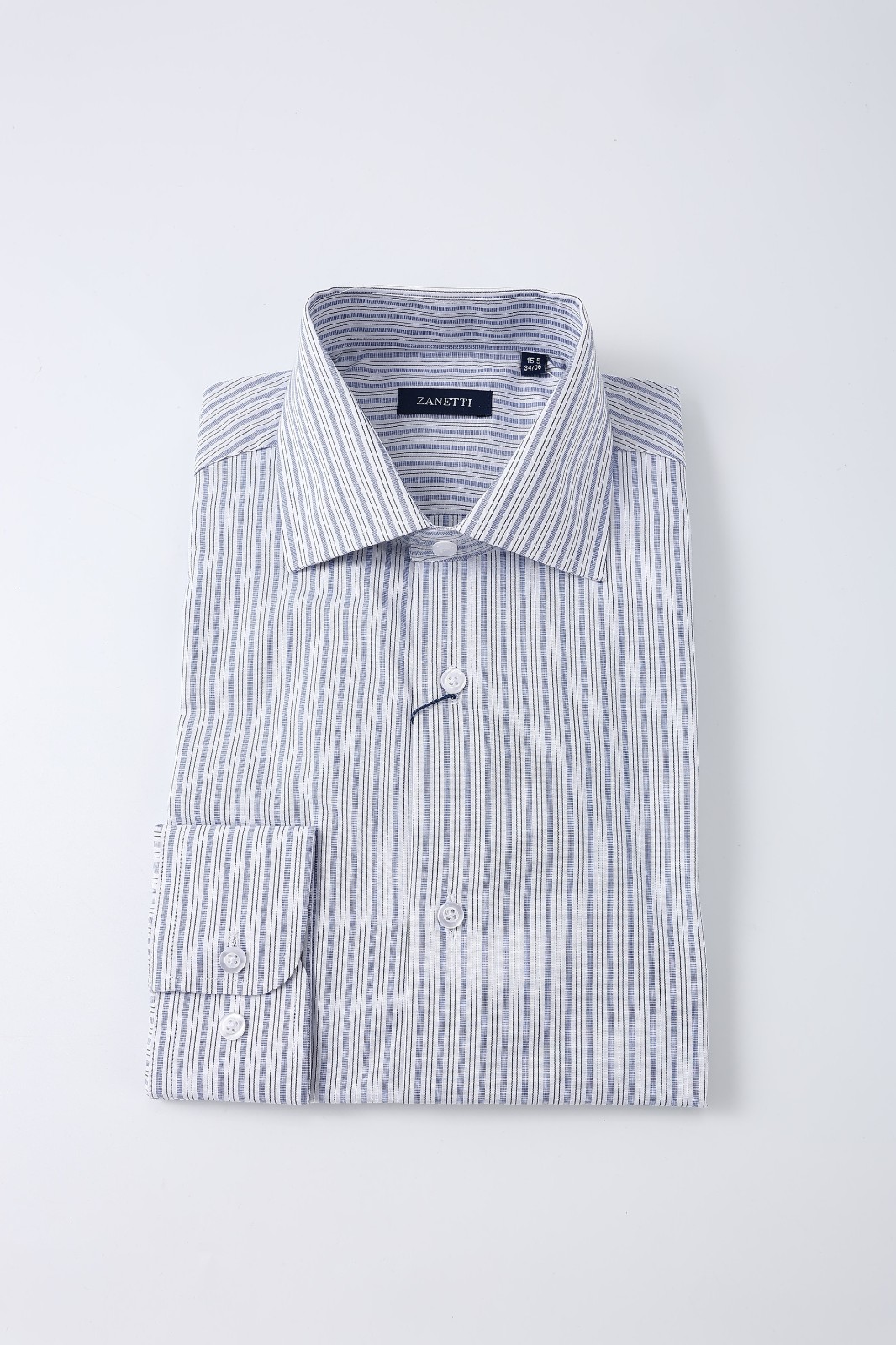 Men classic loose formal striped shirt