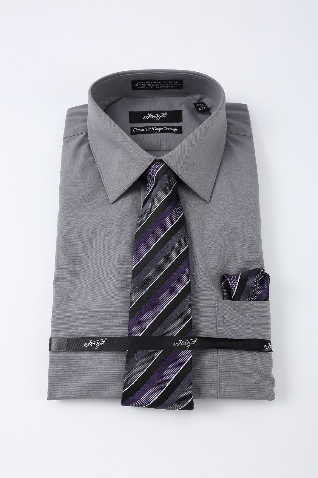 Men grey high-end business casual shirt