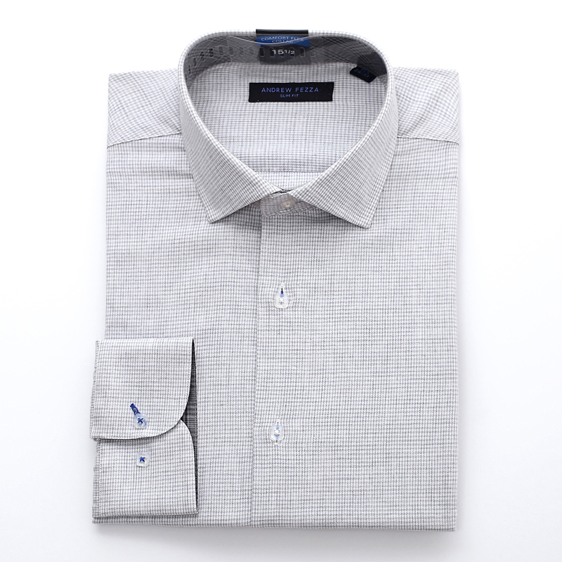 HOUNDSTOOTH GREY/WHITE SHIRT  