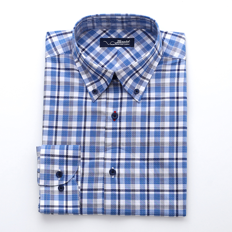 MEN EXQUISITE BLUE/WHITE CHECK SHIRT  