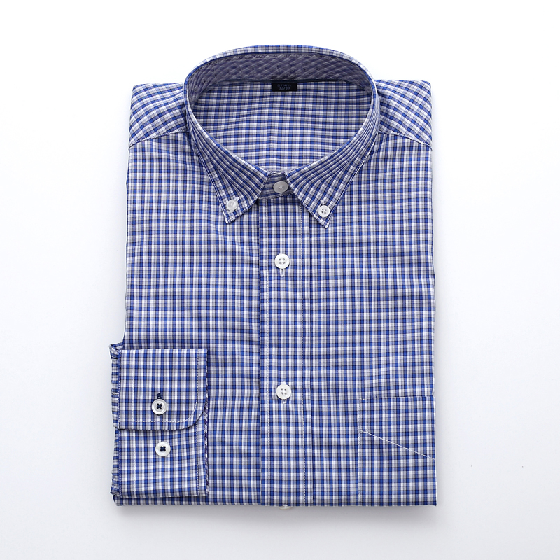 BLUE/WHITE SMALL CHECK SHIRT