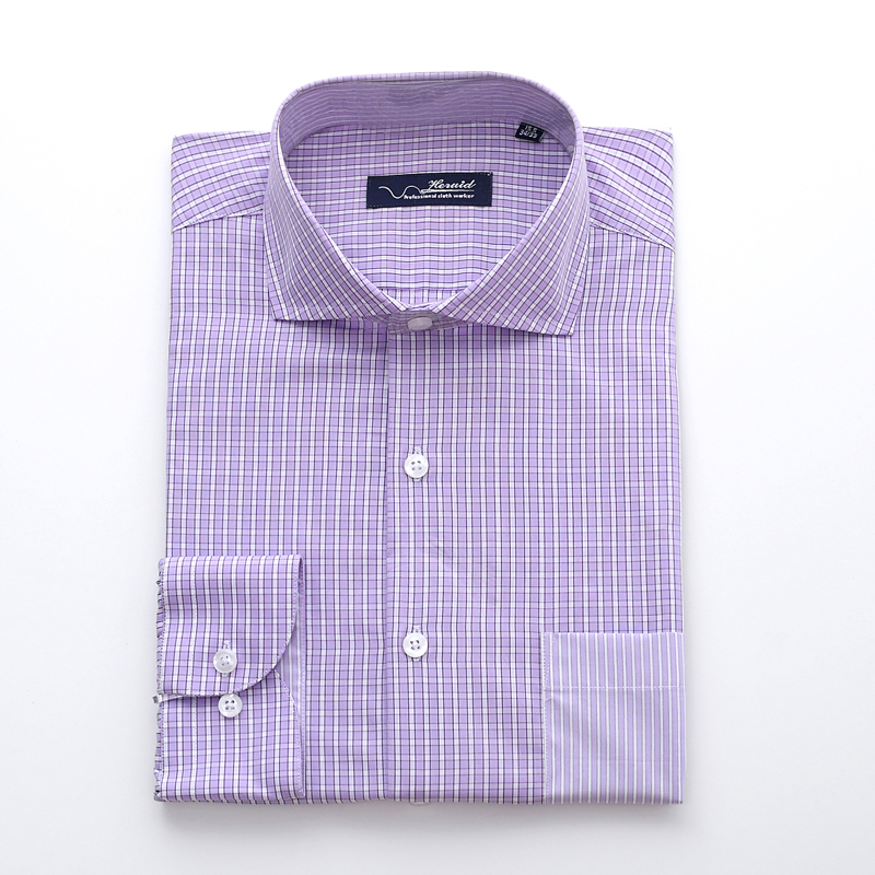 MEN EXQUISITE LAVANDER/WHITE CHECK SHIRT 