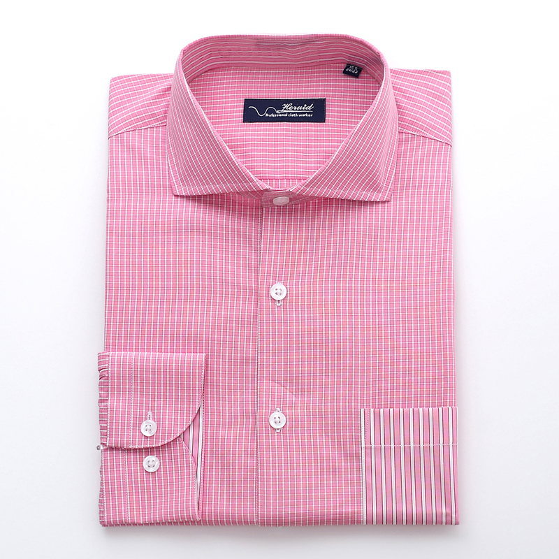 MEN EXQUISITE PINK/WHITE CHECK SHIRT 
