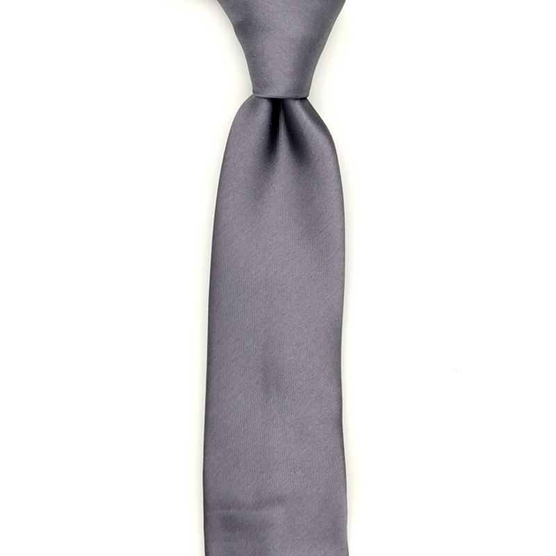 GREY PLAIN COLOR NECKTIE