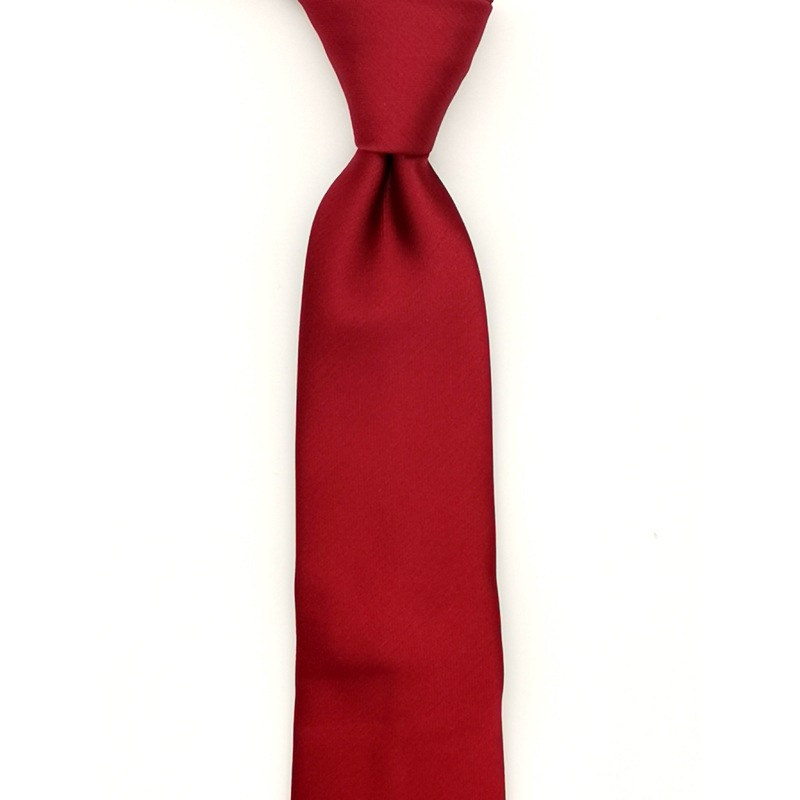 RED PLAIN COLOR NECKTIE