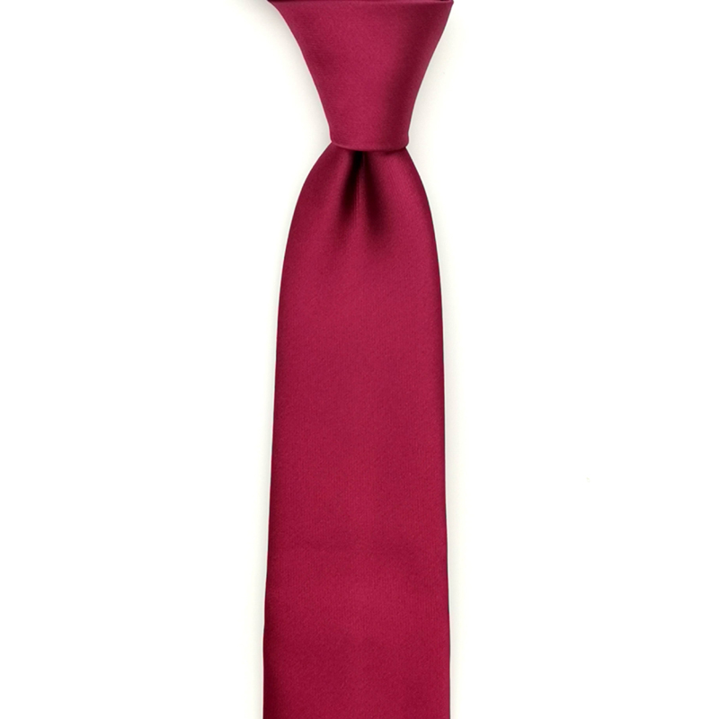 RED PLAIN COLOR NECKTIE