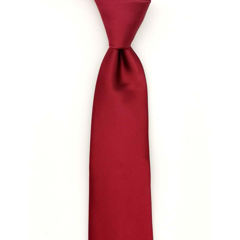 RED PLAIN COLOR NECKTIE