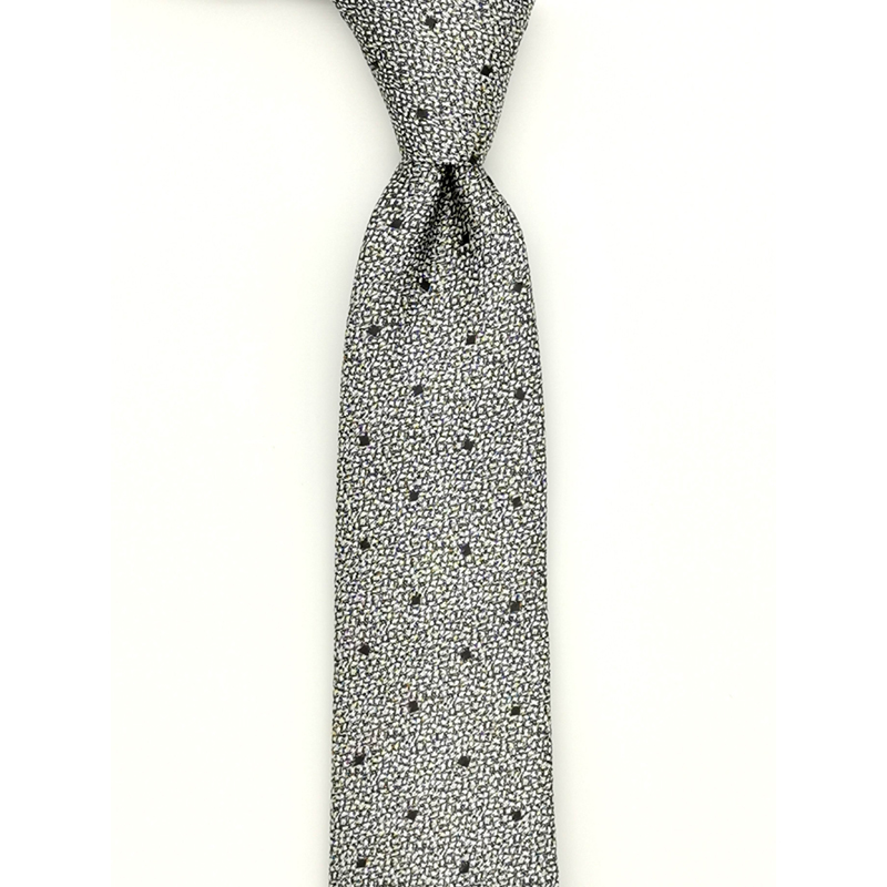 GREY DOTS SNOW DESIGN NECKTIE