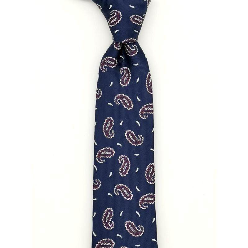 NAVY SMALL PAISLEY DESIGN NECKTIE