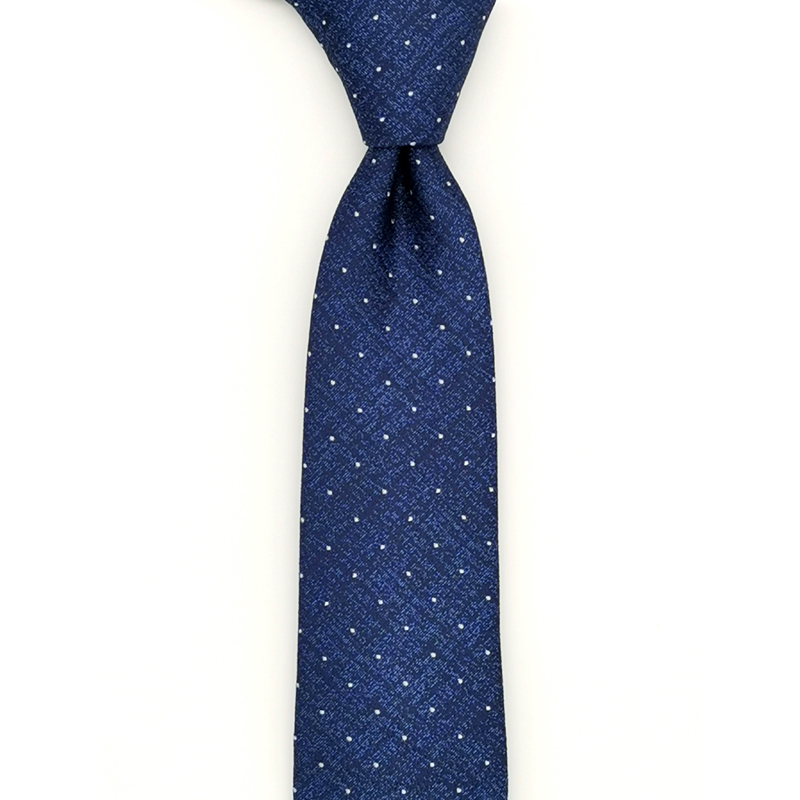 DARK BLUE WITH WHITE DOTS DESIGN NECKTIE