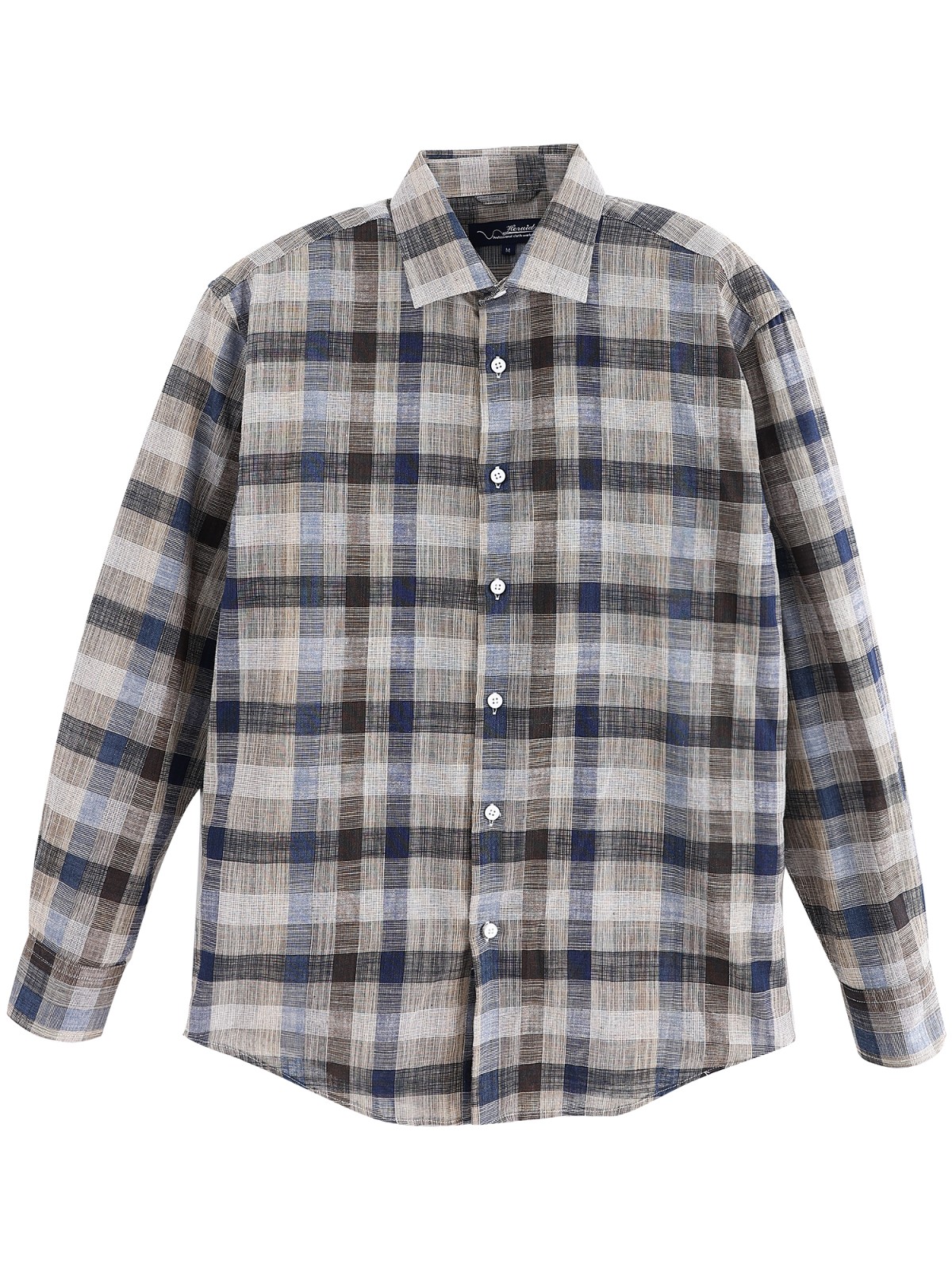 Men new plaid casual loose versatile shirt