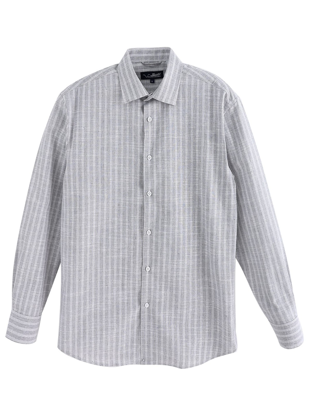 Men cotton striped printed loose shirt