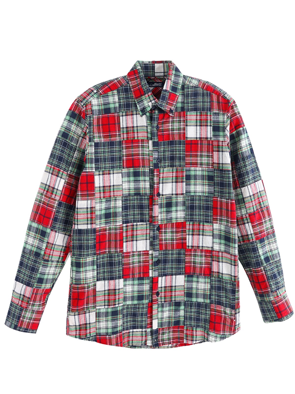 Men retro red plaid shirt jacket casual