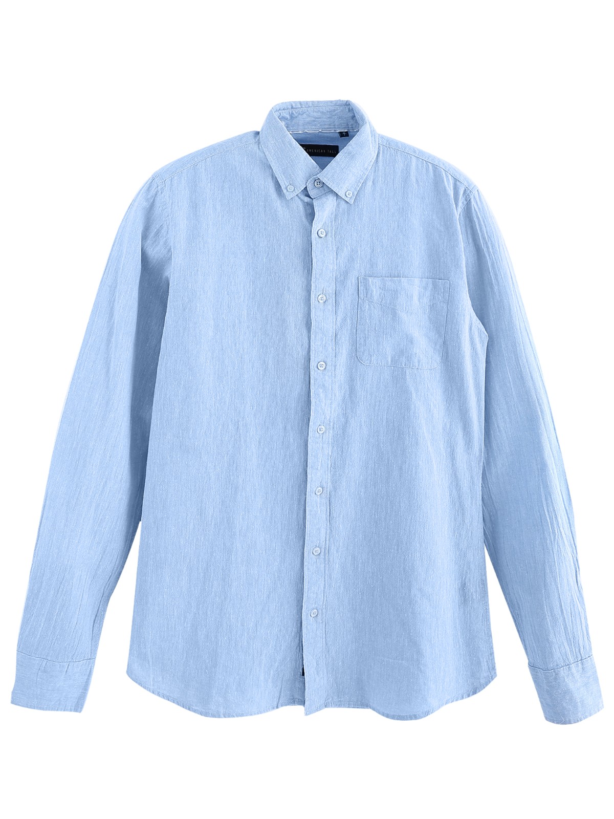 Men light blue new solid color shirt