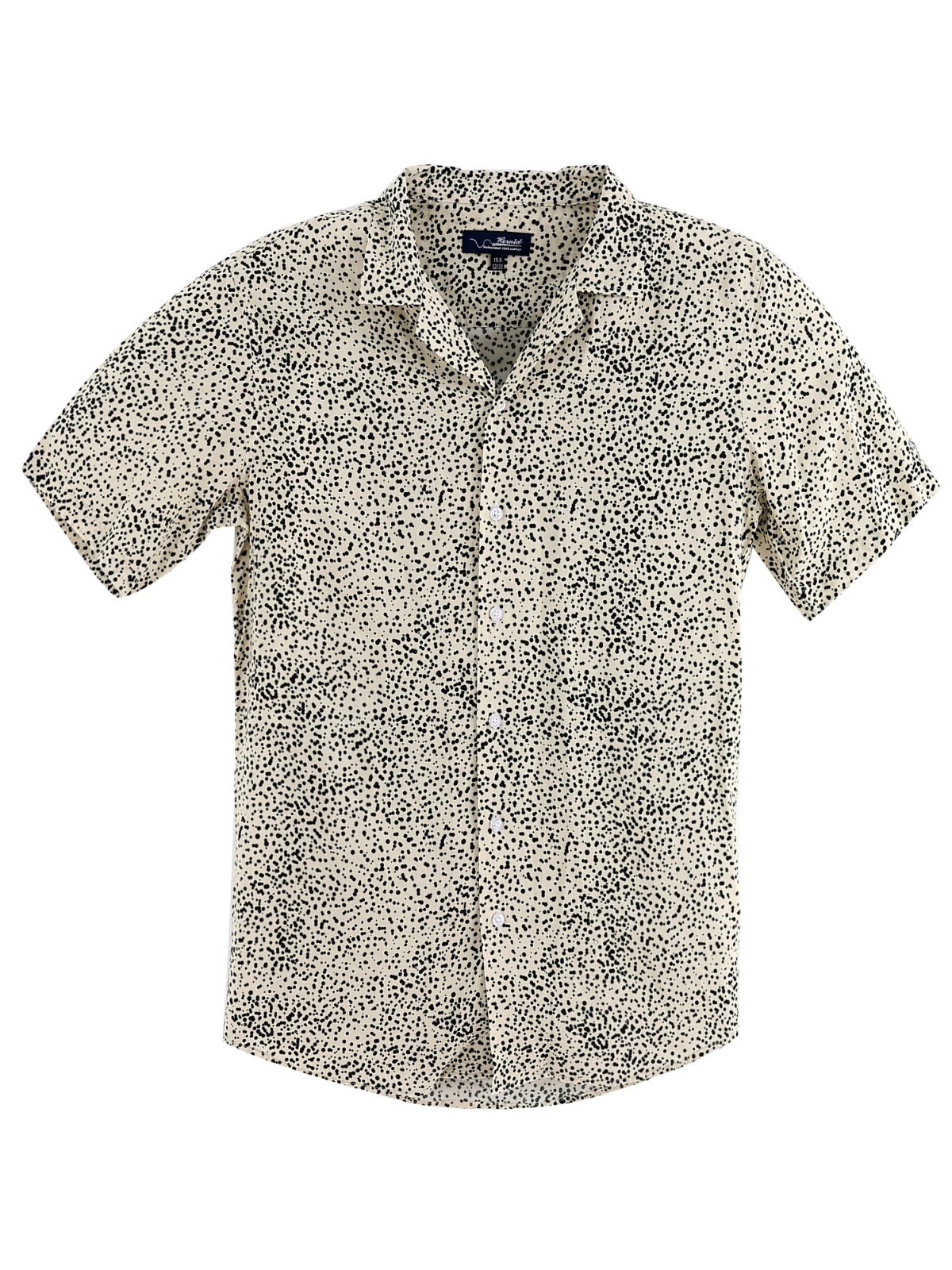Men new retro printed loose short-sleeved shirt