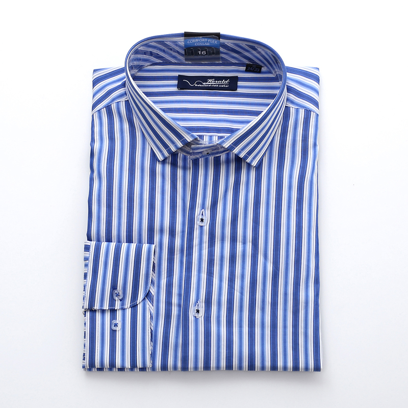 BLUE/WHITE STRIPE MEN DRESS SHIRT FactoryShirts
